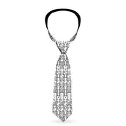 Buckle-Down Necktie - Dominos Black/White/Black Neckties Buckle-Down   