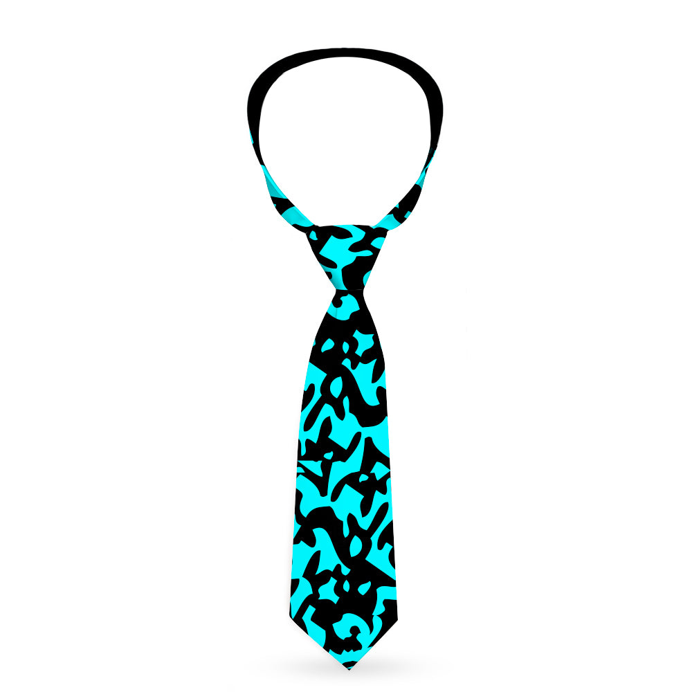 Buckle-Down Necktie - Eighties 1 Blue/Black Neckties Buckle-Down   