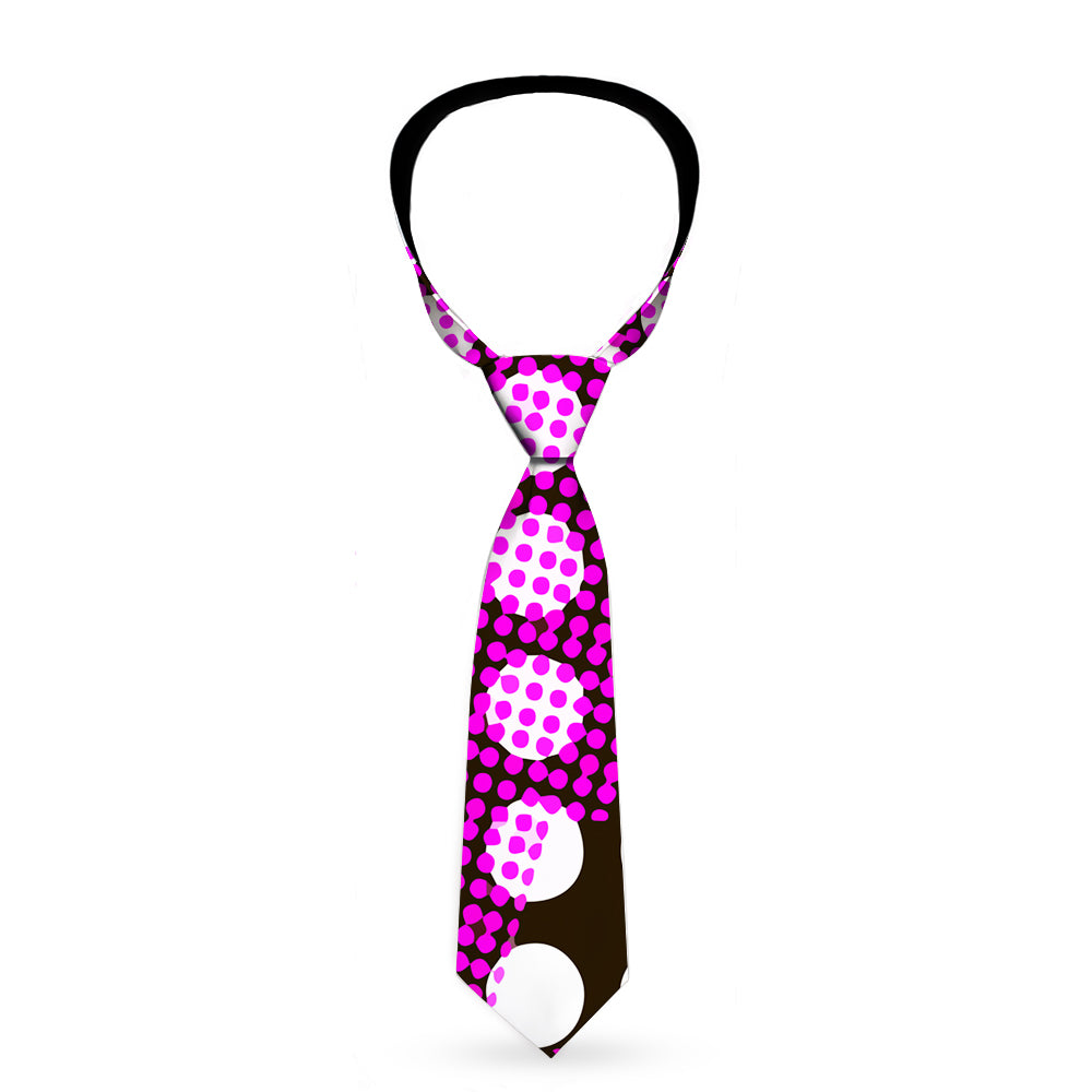 Buckle-Down Necktie - Eighties Stars1 Black/White/Fuchsia Neckties Buckle-Down   