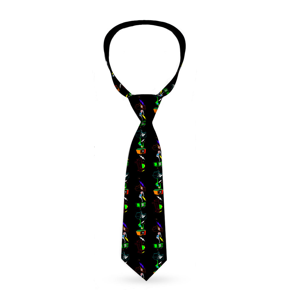 Buckle-Down Necktie - Eighties Arcade Black Neckties Buckle-Down   