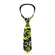 Buckle-Down Necktie - Filigree Navy/Yellow Neckties Buckle-Down   