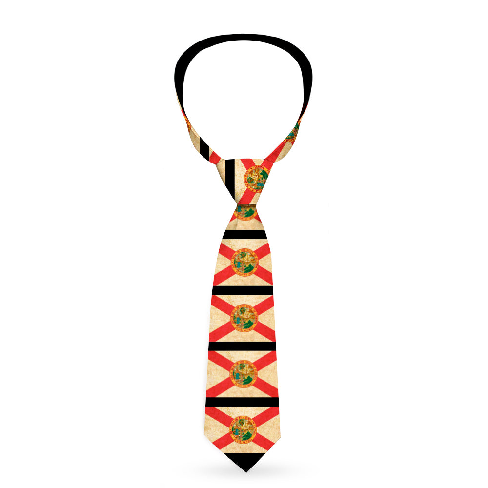 Buckle-Down Necktie - Florida Flags/Black Neckties Buckle-Down   