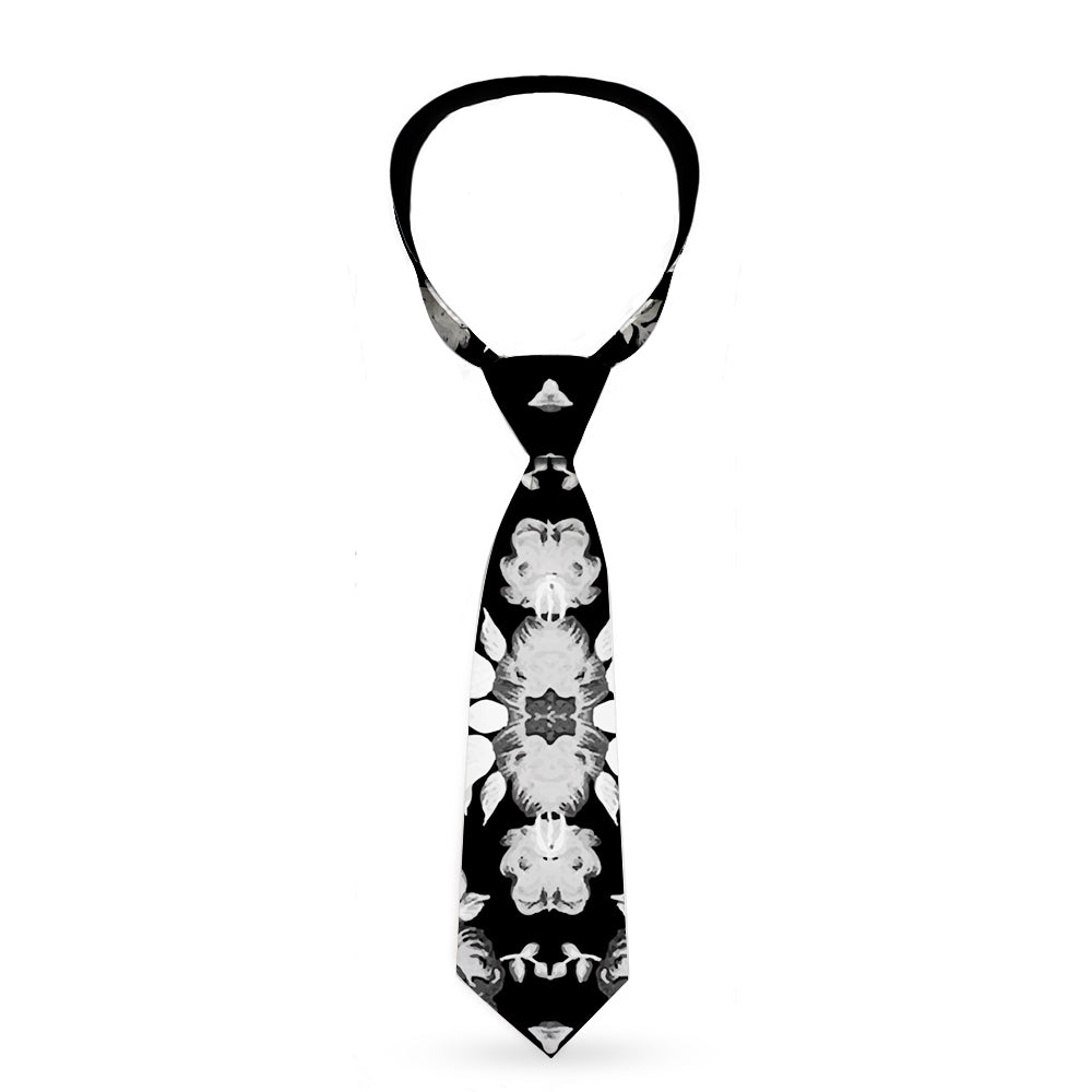 Buckle-Down Necktie - Floral Collage Black/Gray/White Neckties Buckle-Down   