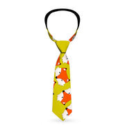 Buckle-Down Necktie - Fox Face Scattered Warm Olive2 Neckties Buckle-Down   