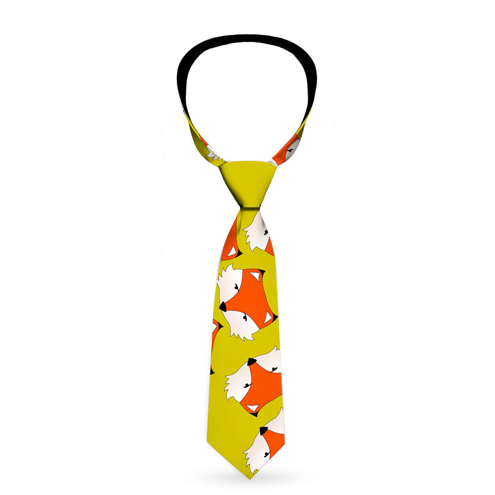 Buckle-Down Necktie - Fox Face Scattered Warm Olive2 Neckties Buckle-Down   