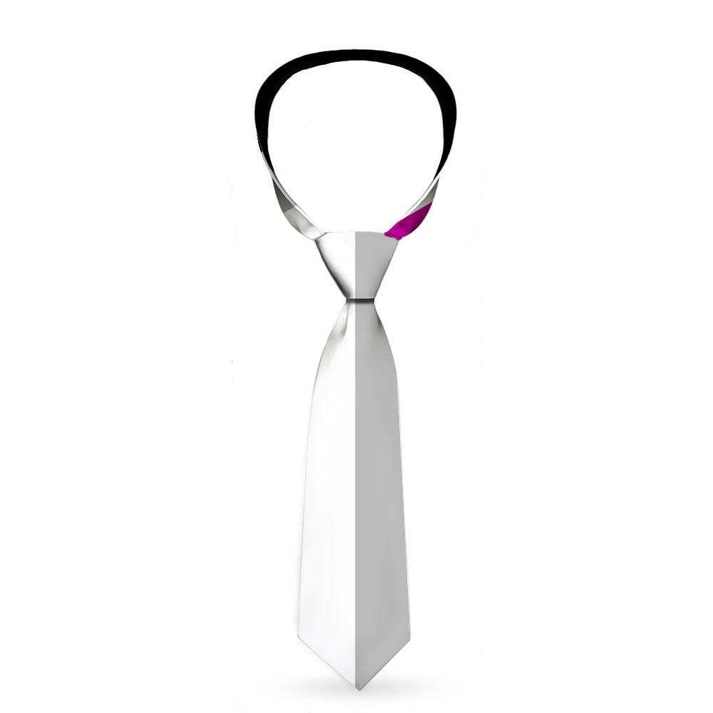 Buckle-Down Necktie - Flag Asexual Black/Gray/White/Purple Neckties Buckle-Down   
