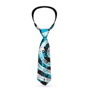 Buckle-Down Necktie - Grunge Chaos Blue Neckties Buckle-Down   