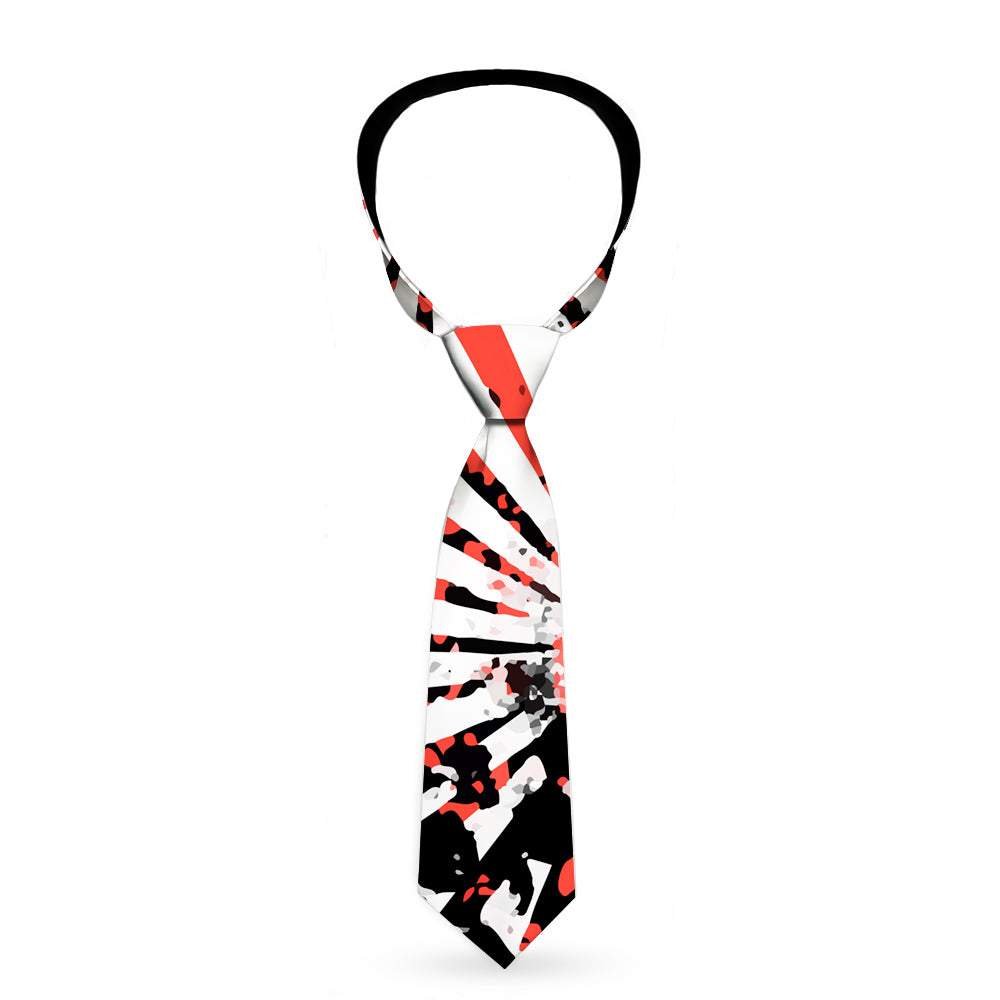 Buckle-Down Necktie - Grunge Chaos Red Neckties Buckle-Down   