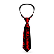 Buckle-Down Necktie - Graveyard Black/Red Neckties Buckle-Down   