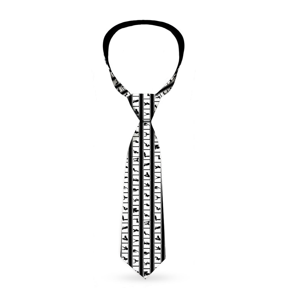 Buckle-Down Necktie - Girls Posing Film Strip White/Black Neckties Buckle-Down   
