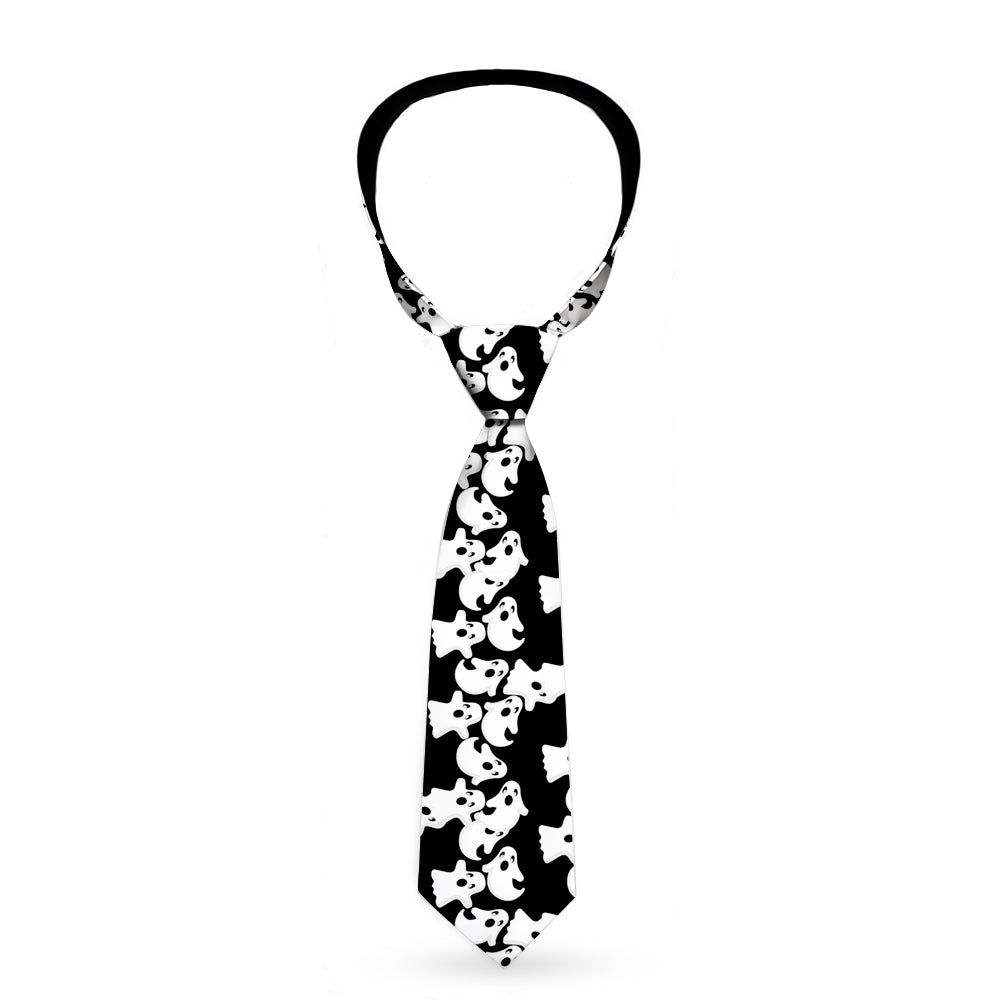 Buckle-Down Necktie - Ghosts Scattered Black/White Neckties Buckle-Down   