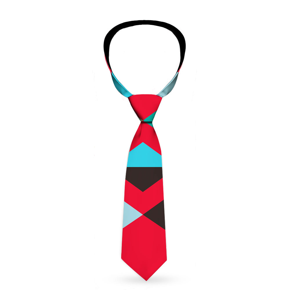 Buckle-Down Necktie - Geometric9 Black/Red/Turquoise/Ivory Neckties Buckle-Down   