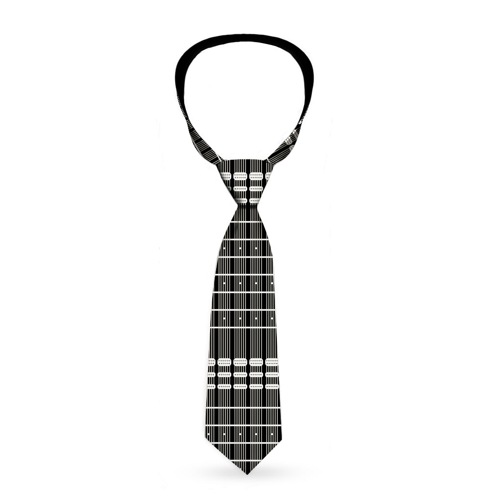 Buckle-Down Necktie - Guitar Neck Black/White Neckties Buckle-Down   