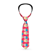 Buckle-Down Necktie - Happy Cupcakes/Dots Pink/Green Neckties Buckle-Down   