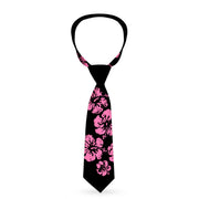 Buckle-Down Necktie - Hibiscus Weathered Black/Pink Neckties Buckle-Down   