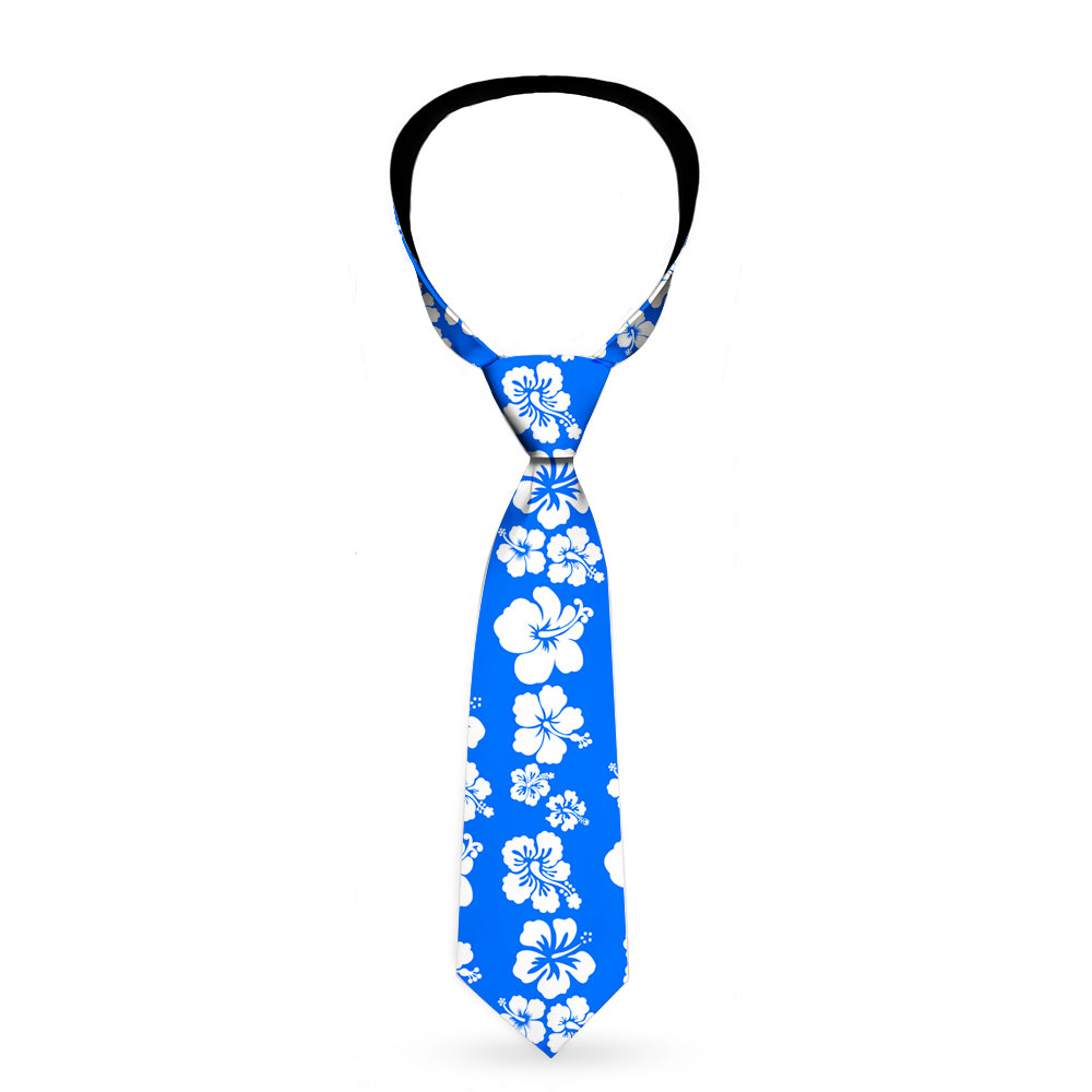 Buckle-Down Necktie - Hibiscus Blue/White Neckties Buckle-Down   