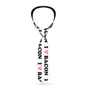 Buckle-Down Necktie - I "Heart" BACON White/Black/Bacon Neckties Buckle-Down   
