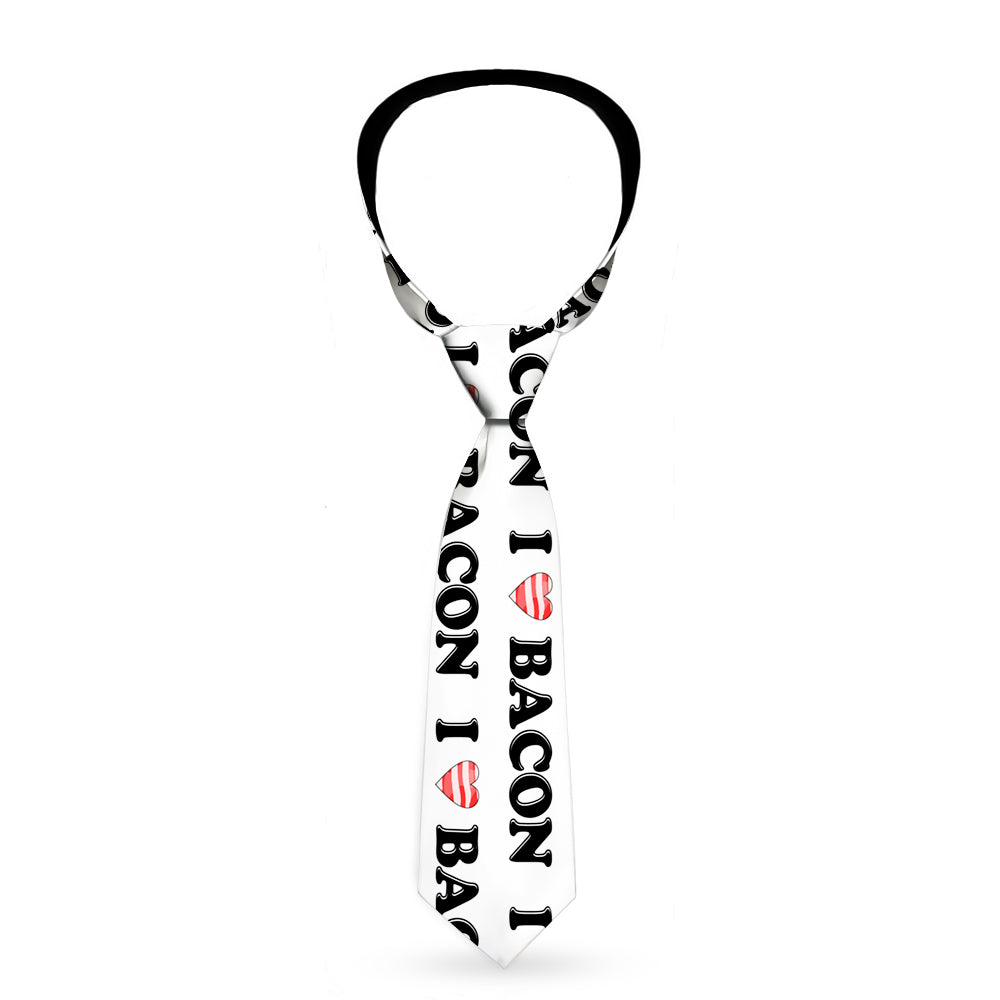 Buckle-Down Necktie - I "Heart" BACON White/Black/Bacon Neckties Buckle-Down   