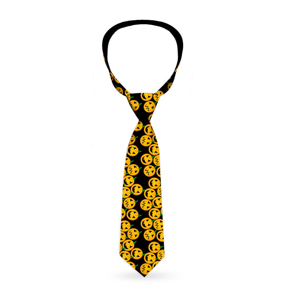 Buckle-Down Necktie - Jack-o'-Lantern Collage Black Neckties Buckle-Down   