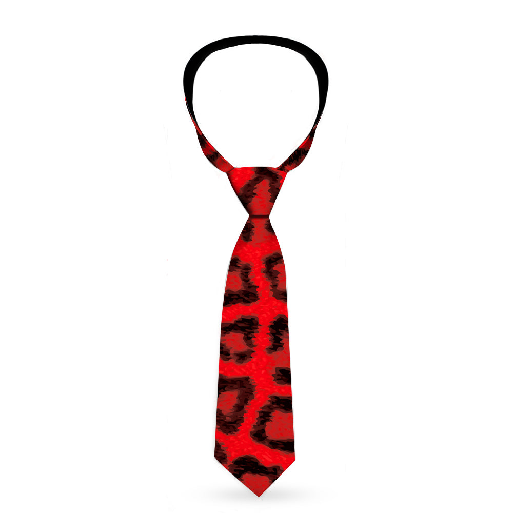 Buckle-Down Necktie - Leopard Red Neckties Buckle-Down   
