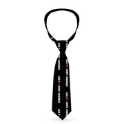 Buckle-Down Necktie - LOS F*CKIN' ANGELES Mustache Black/White/Pink Neckties Buckle-Down   