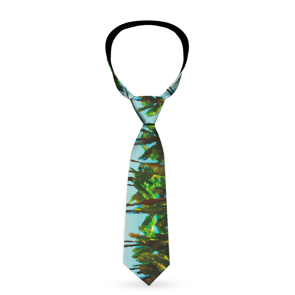 Buckle-Down Necktie - Landscape Beach Palm Trees Neckties Buckle-Down   