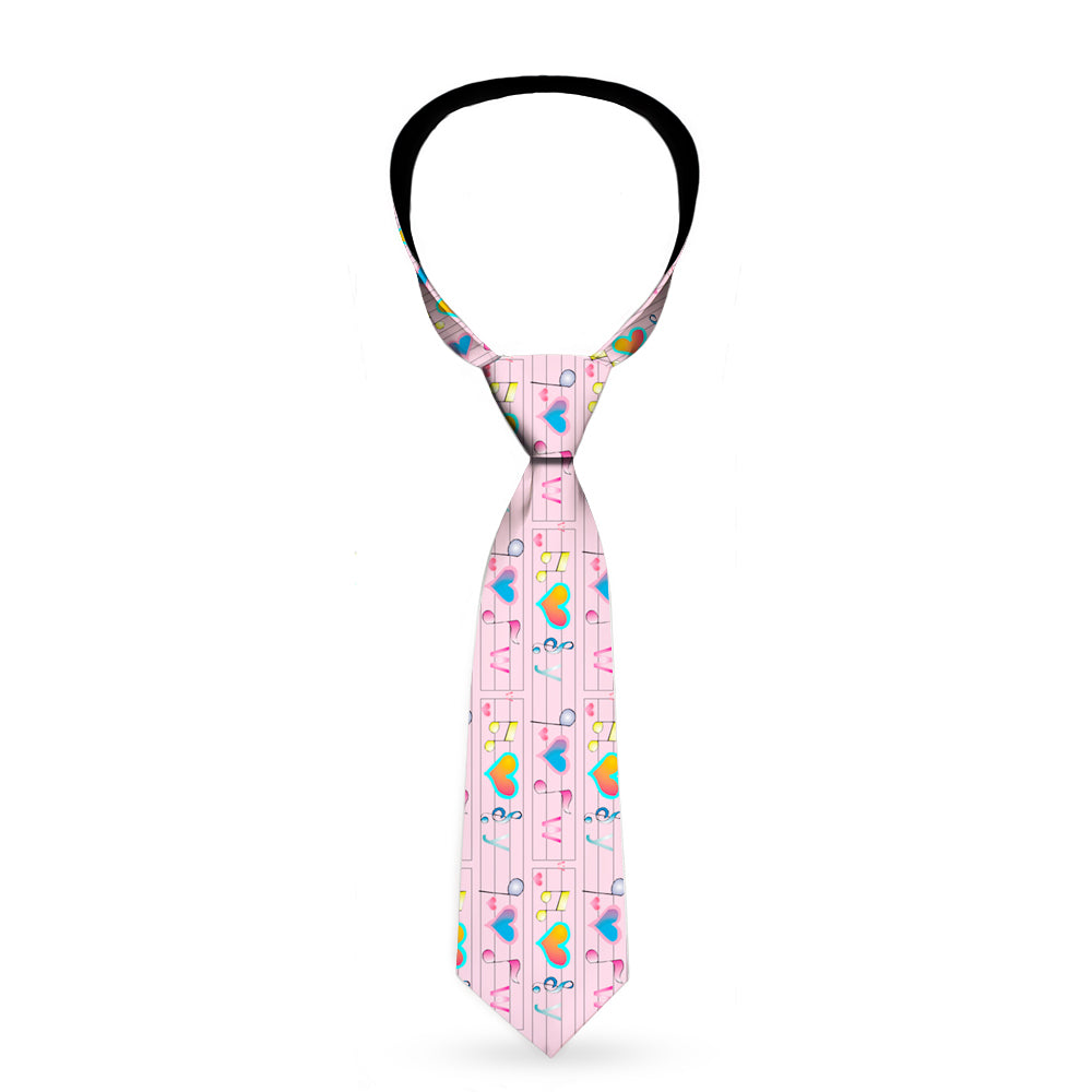 Buckle-Down Necktie - Music Notes Pink Neckties Buckle-Down   