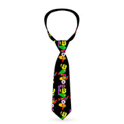 Buckle-Down Necktie - Monsters C/U Black Neckties Buckle-Down   