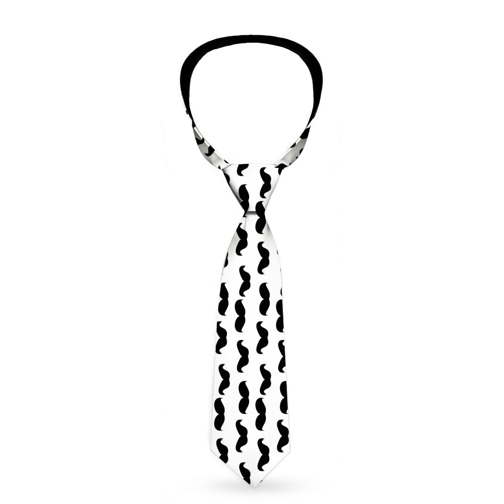 Buckle-Down Necktie - Mustaches White/Black Neckties Buckle-Down   