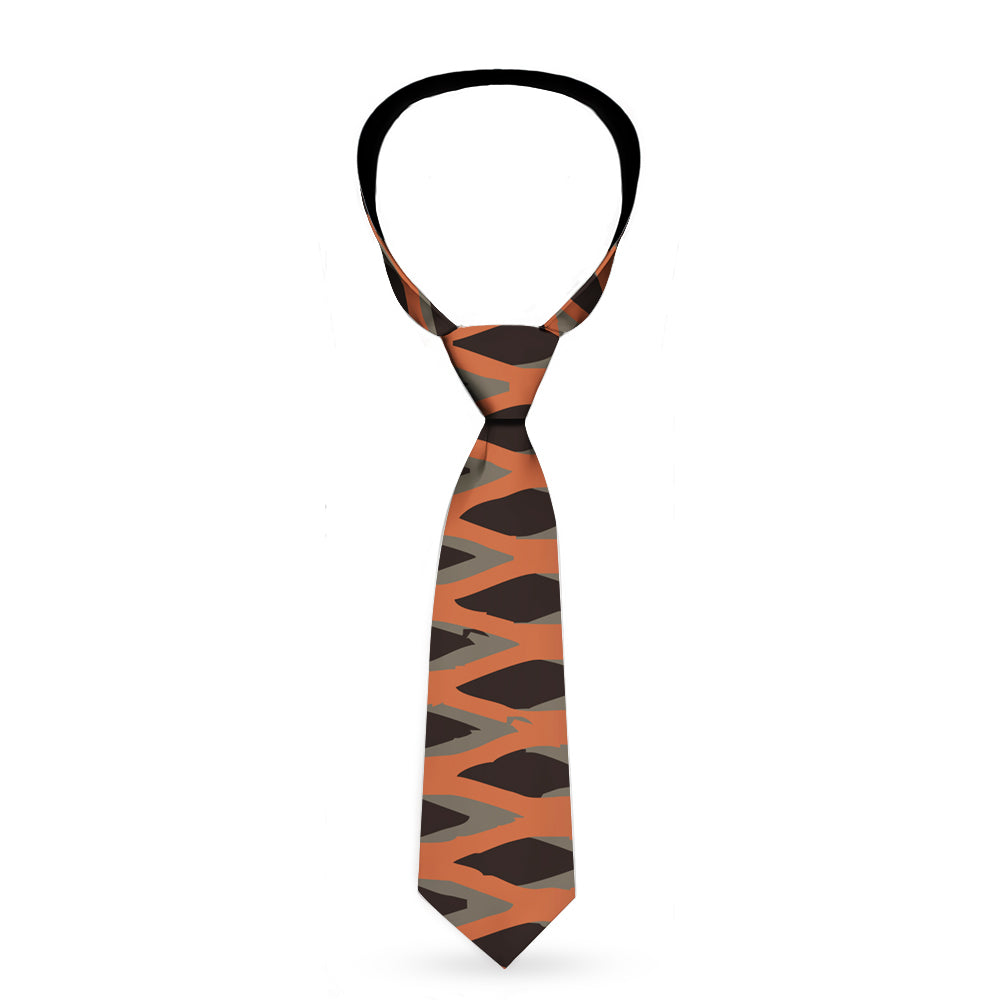 Buckle-Down Necktie - Mesh Black/Brown Neckties Buckle-Down   