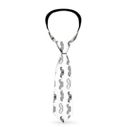 Buckle-Down Necktie - Mustaches White/Sketch Neckties Buckle-Down   