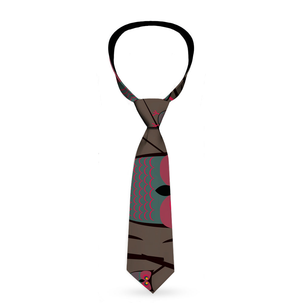 Buckle-Down Necktie - Owls in Trees Purple Neckties Buckle-Down   