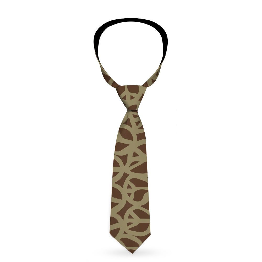 Buckle-Down Necktie - Peace Brown/Olive Neckties Buckle-Down   