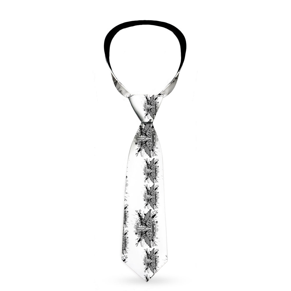 Buckle-Down Necktie - Phoenix Shield White Neckties Buckle-Down   