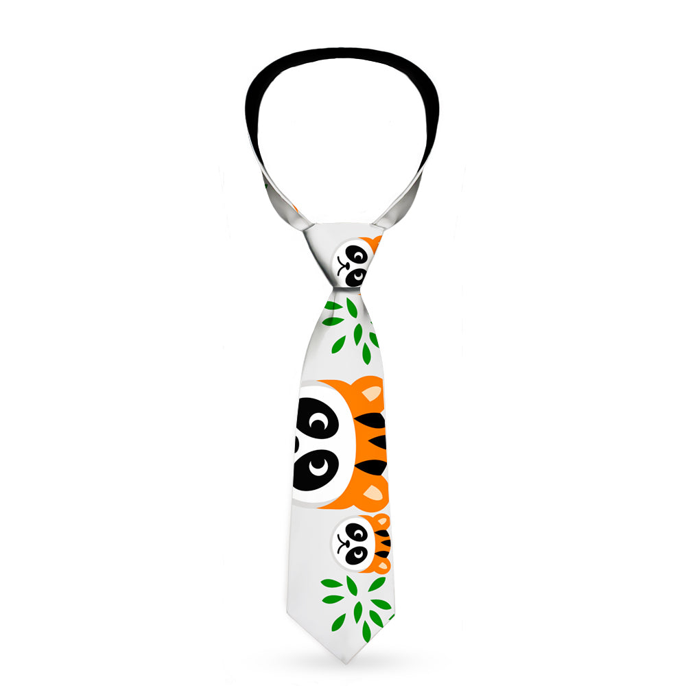 Buckle-Down Necktie - Panda w/Tiger Hat Neckties Buckle-Down   
