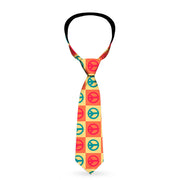 Buckle-Down Necktie - Peace Blocks Red/Yellow/Blue Neckties Buckle-Down   