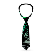 Buckle-Down Necktie - Retro Monster Aqua/Black Neckties Buckle-Down   