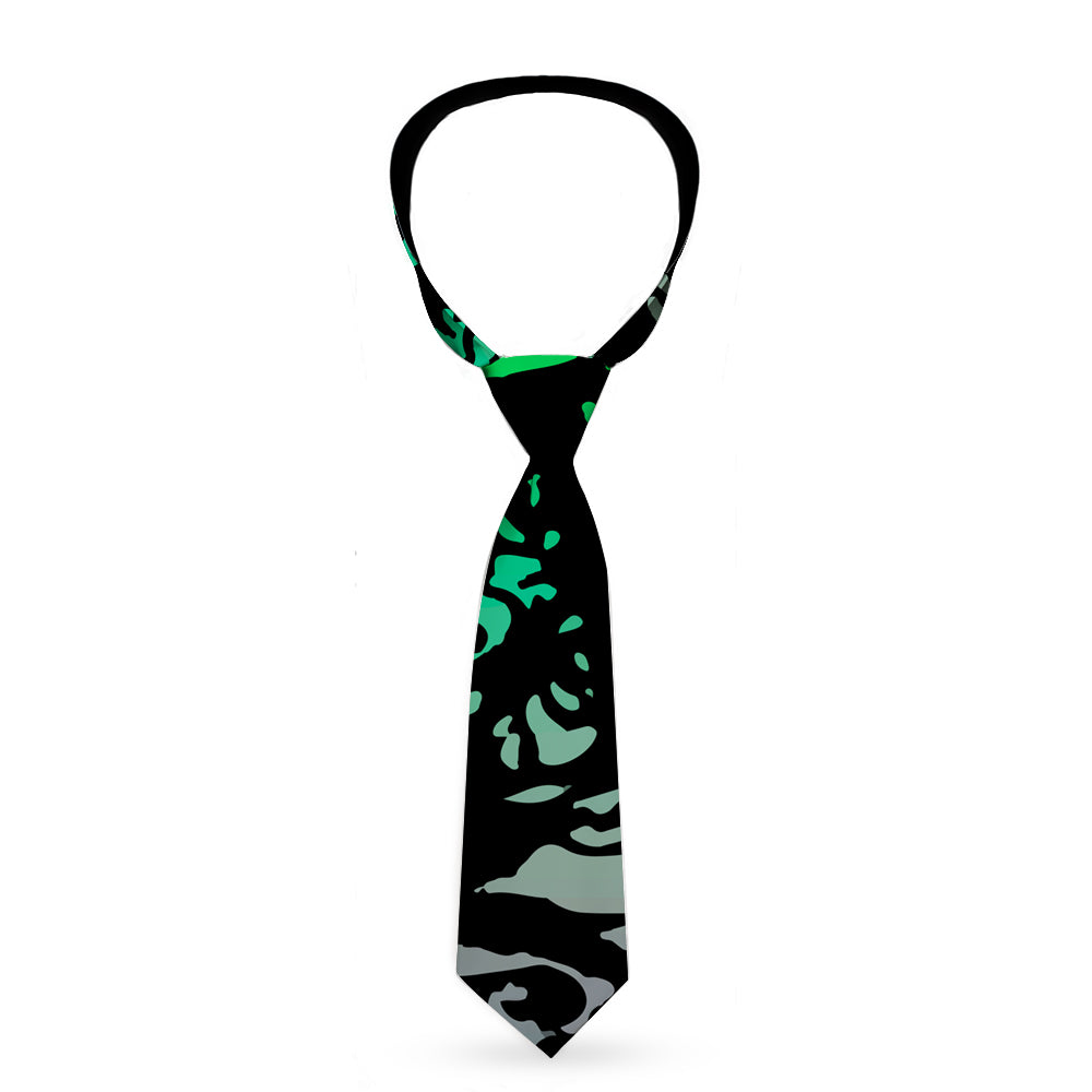 Buckle-Down Necktie - Retro Monster Aqua/Black Neckties Buckle-Down   