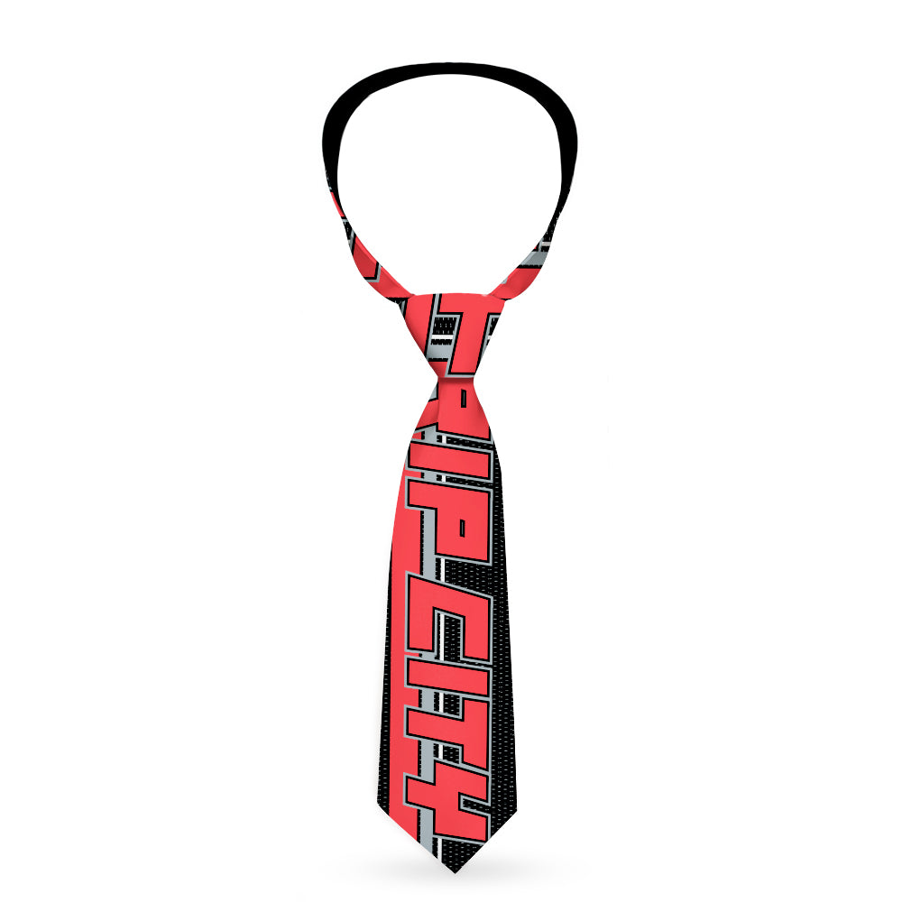 Buckle-Down Necktie - RIP CITY/Stripe/Mesh Black/Gray/Red Neckties Buckle-Down   