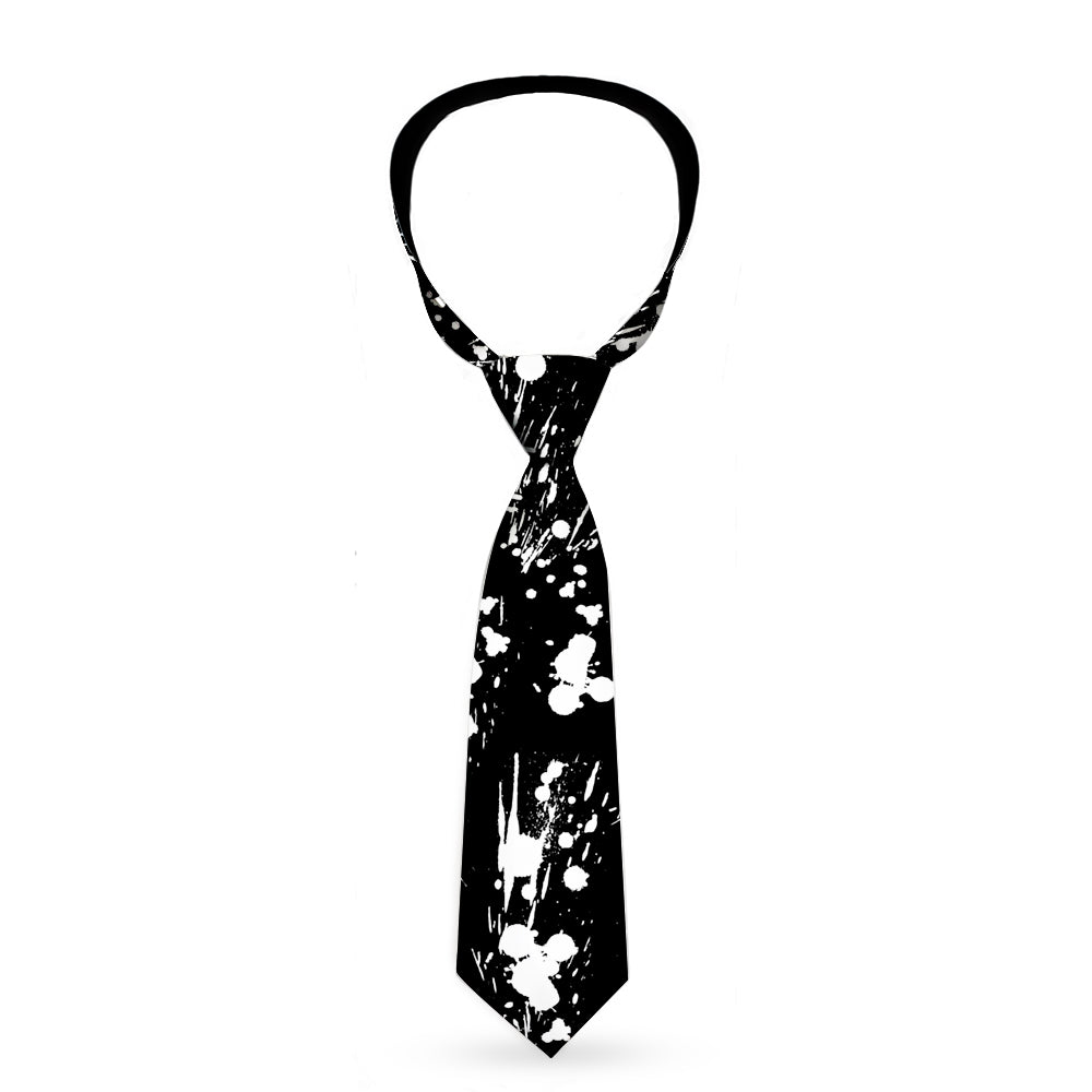 Buckle-Down Necktie - Splatter Black/White Neckties Buckle-Down   