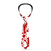 Buckle-Down Necktie - Skull Yard Red/White Neckties Buckle-Down   