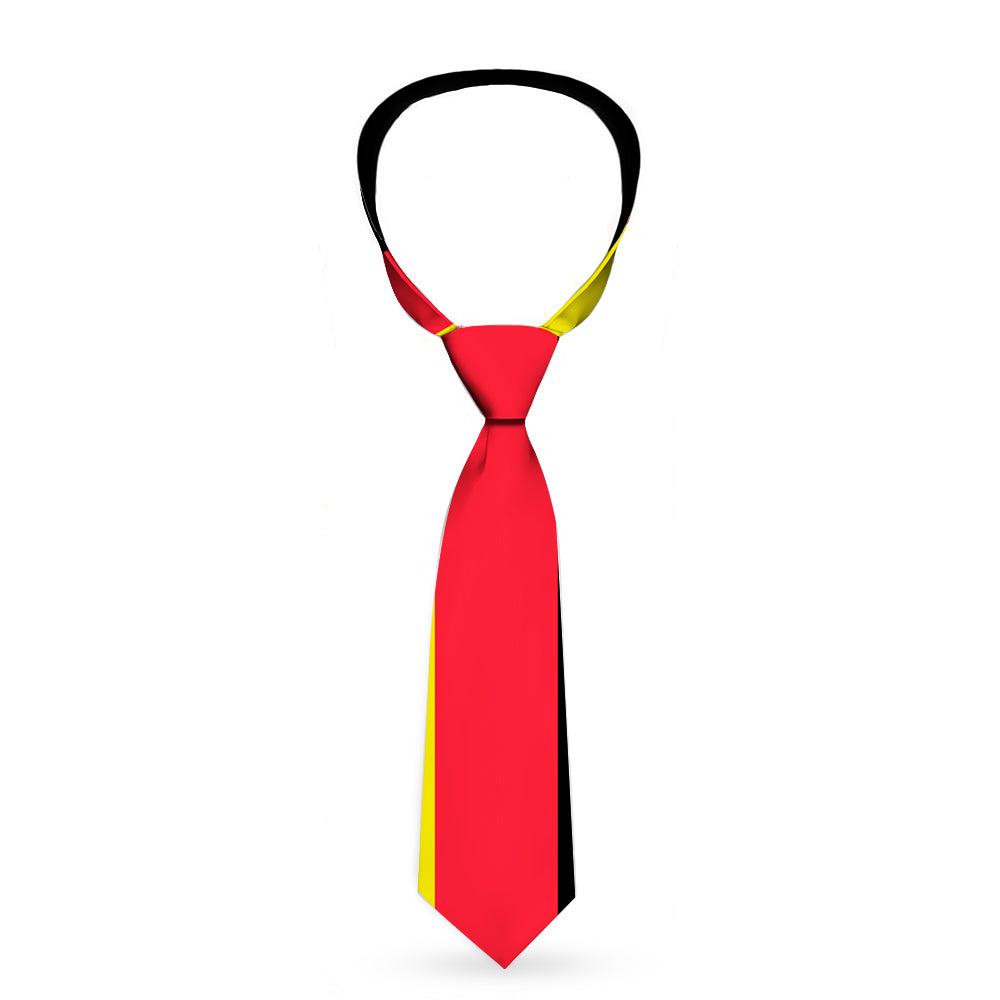 Buckle-Down Necktie - Stripes Black/Red/Yellow Neckties Buckle-Down   