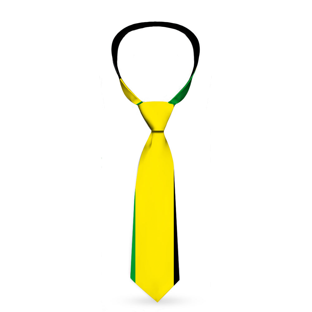 Buckle-Down Necktie - Stripes Black/Yellow/Green Neckties Buckle-Down   
