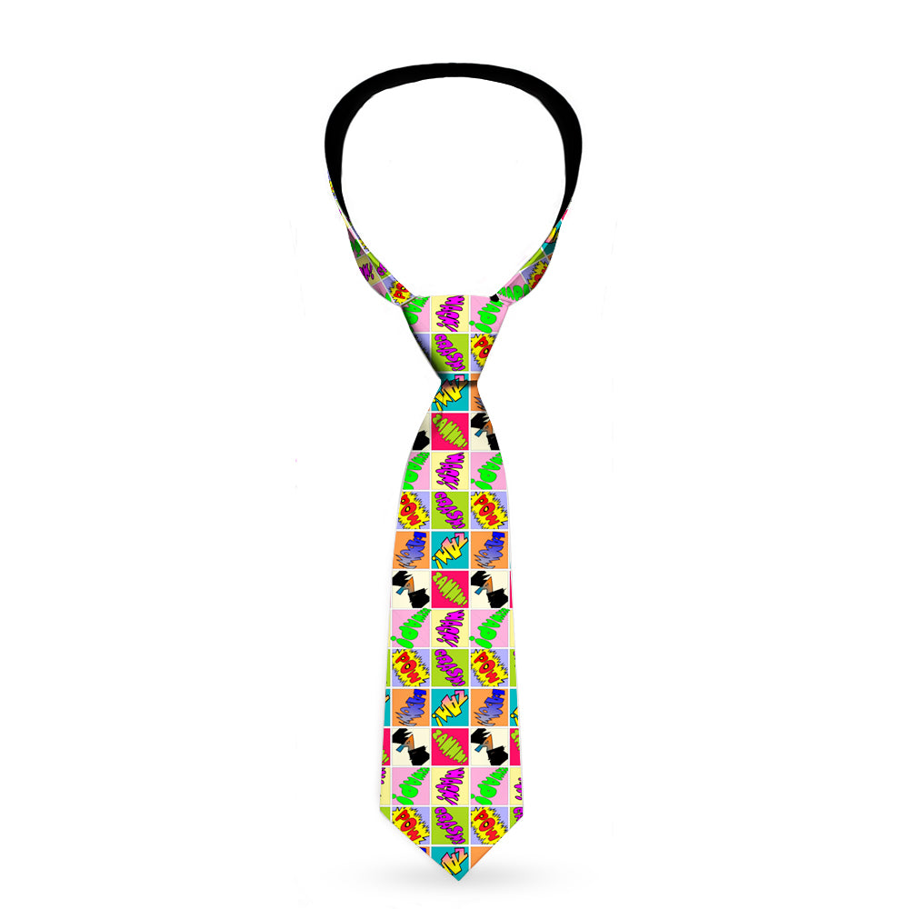 Buckle-Down Necktie - Sound Effect Checkers Multi Color Neckties Buckle-Down   