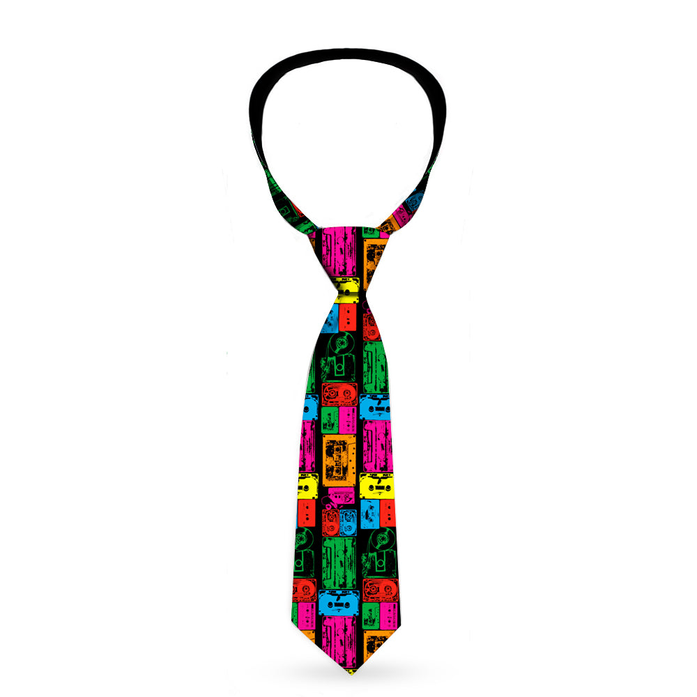 Buckle-Down Necktie - Tapes Multi Neon Neckties Buckle-Down   