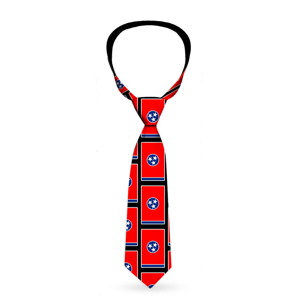 Buckle-Down Necktie - Tennessee Flags/Black Neckties Buckle-Down   