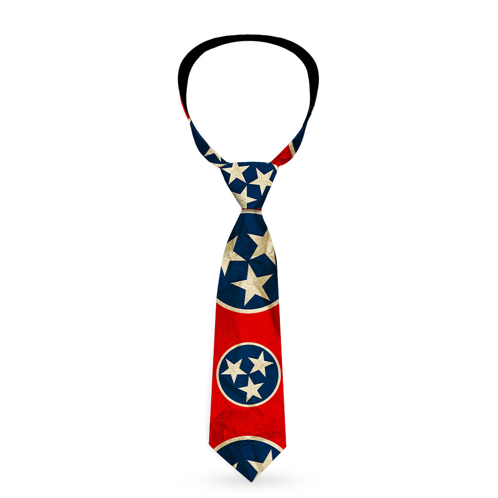 Buckle-Down Necktie - Tennessee Flag Stars C/U Distressed Neckties Buckle-Down   