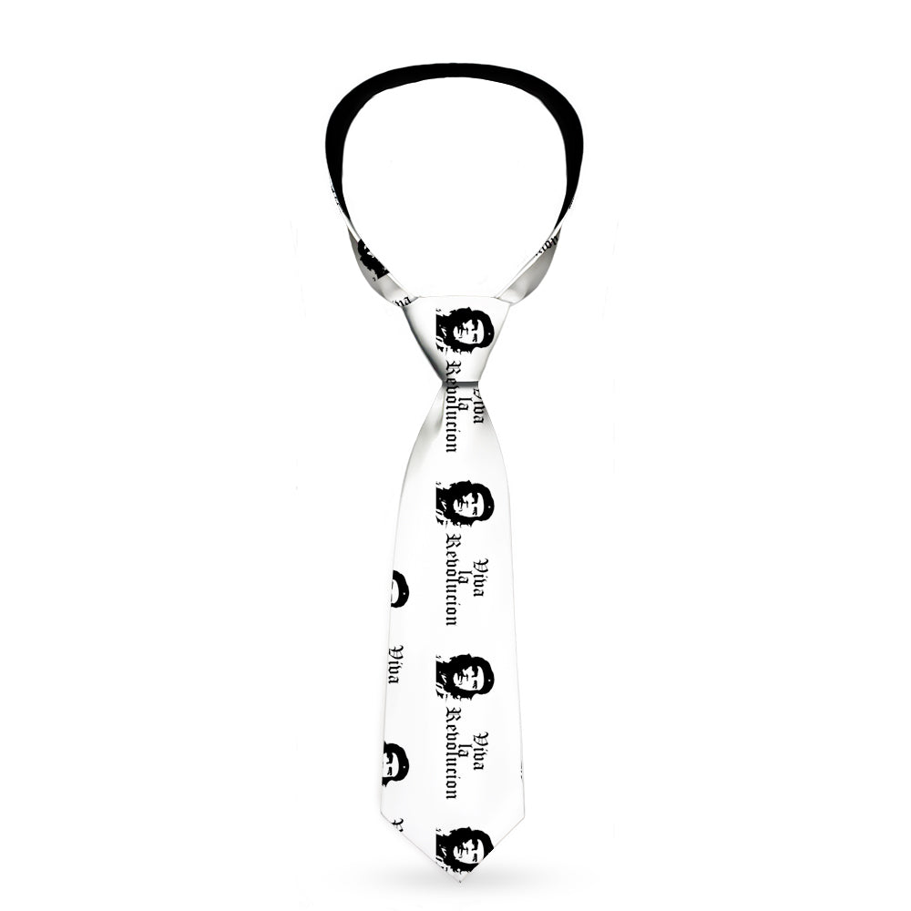 Buckle-Down Necktie - VIVA LA REVOLUCION Che White/Black Neckties Buckle-Down   