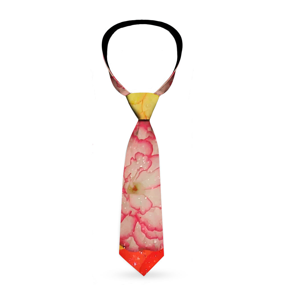 Buckle-Down Necktie - Vivid Floral Collage2 Yellows/Pinks/Oranges Neckties Buckle-Down   