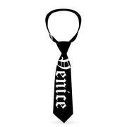 Buckle-Down Necktie - VENICE Old English Black/White Neckties Buckle-Down   